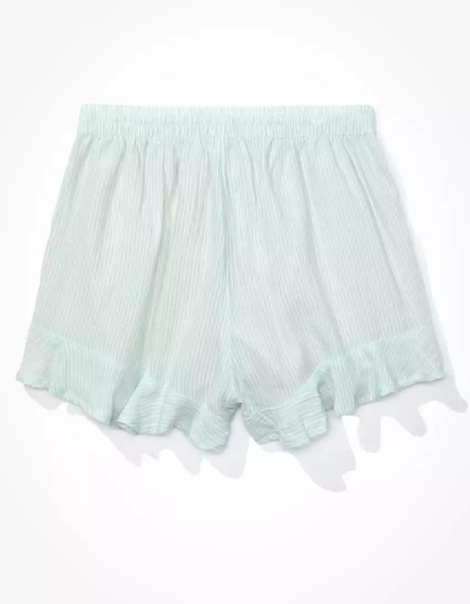 Shorts American Eagle AE Ruffle Vert Femme | GEG-81220087